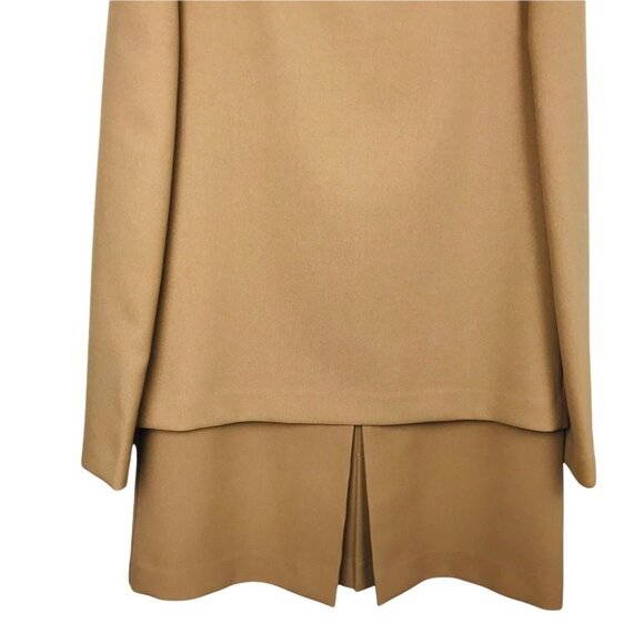 Znazzie Classic Open Front Tan Blazer and Matching Open Back Skirt  women Size M - Picture 8 of 16